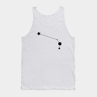 Aries Zodiac Constellation in Black Tank Top